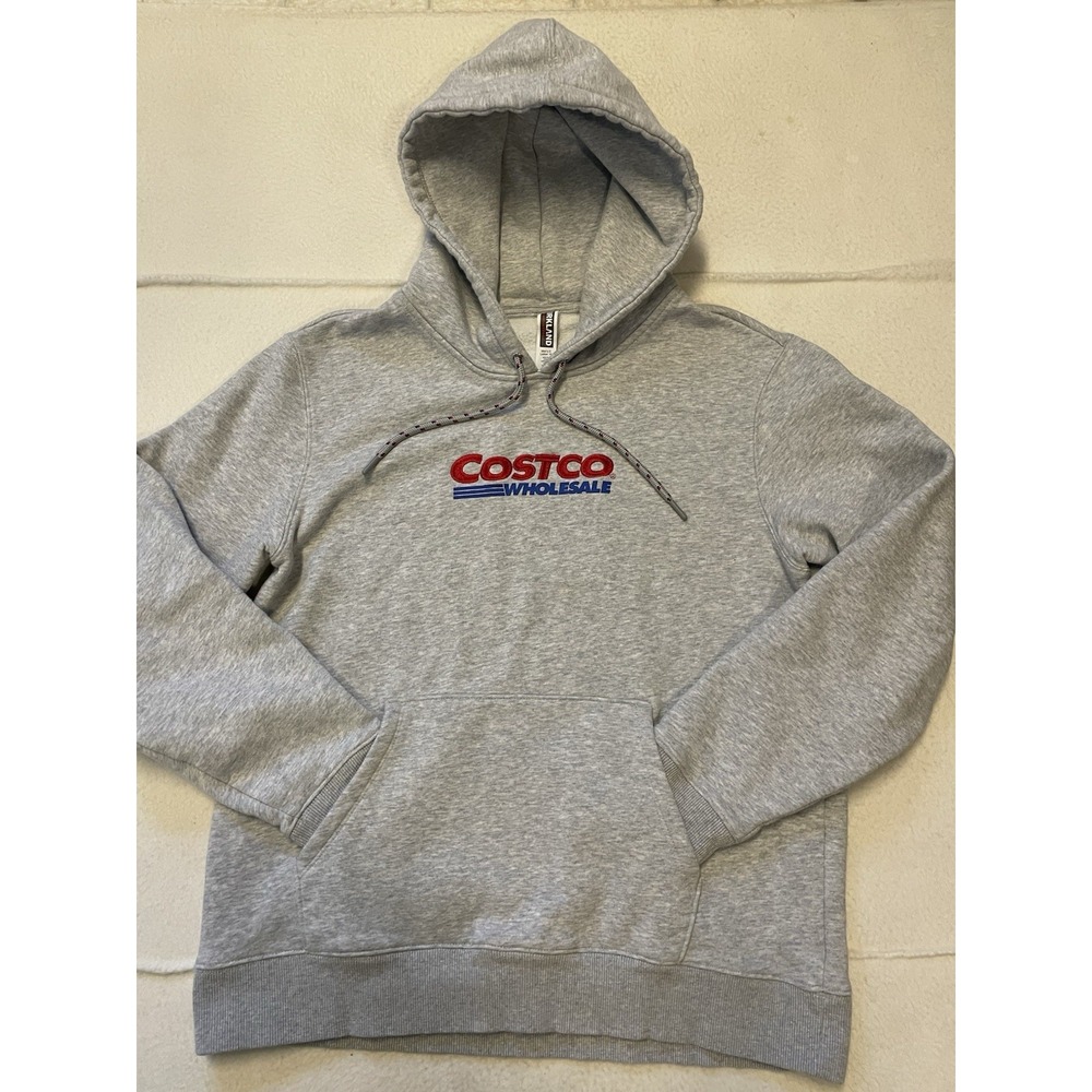 Costco Wholesale Hoodie Mens Size Small Gray Fleece Oversized Unisex Comfy Soft